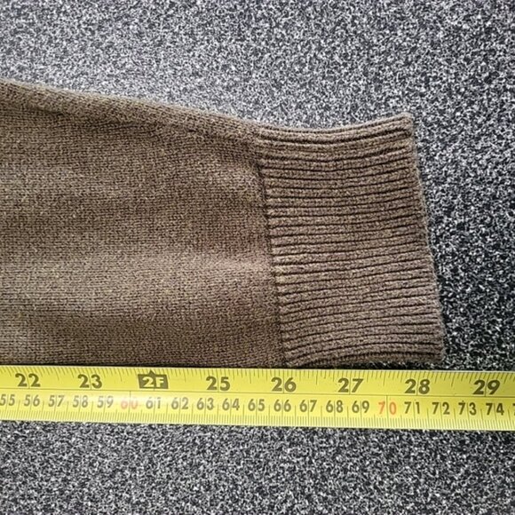 Levi's Men's Sweater Size M Crew Neck Cotton & Wool Khaki Brown Preppy - Picture 11 of 11